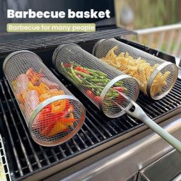 Panier à rôtissoire en acier inoxydable Barbecue polyvalent support de grande capacité pour