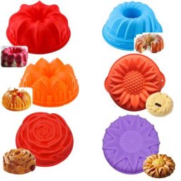 Grand moule à gâteau en silicone en forme de couronne de fleurs outil de cuisine moule à pizza