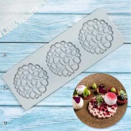 Moule en silicone en dentelle de fleur de cricle Polymères pour les élections au chocolat Résine