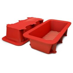 Moule à pain et à pain en Silicone antiadhésif (rouge) lot de 2 pièces