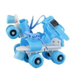 Patins à roues alignées pour enfants patins à roulettes doubles taille réglable 4 roues