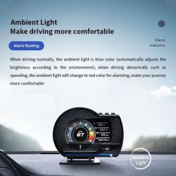 Affichage tête haute 12V affichage automatique OBD + GPS jauge HUD voiture intelligente odomètre