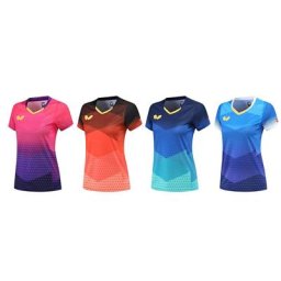 Vêtements de sport de tennis de table unisexe manches courtes séchage rapide anti-transpiration