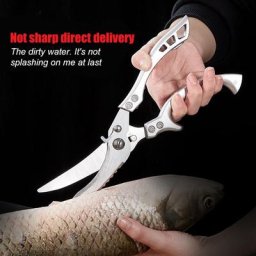 Ciseaux de cuisine en acier inoxydable avec jointures jetables couteau à poisson échelle livres