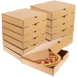 Boîtes à pizza en carton ondulé pour restaurant et maison 12 pièces 7.3x7.3x1.57 pouces