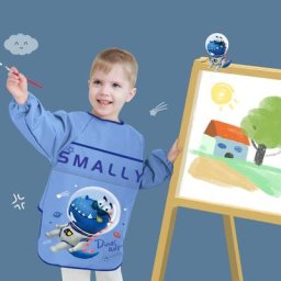 Tablier imperméable à manches longues pour enfants blouses d'art pour enfants tabliers de peinture