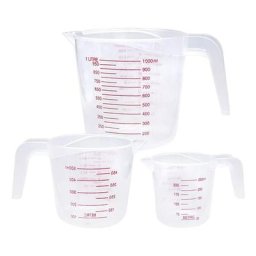 Ensemble de carafe à mesurer en plastique transparent capacité de tasse empilable résistant à la