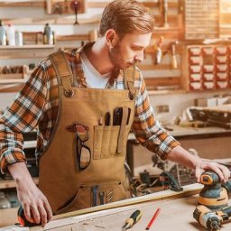Tablier de travail durable avec poches à outils bretelles croisées réglables rapDuty toile