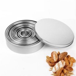 Moules à Biscuits Ronds en Acier Inoxydable avec Anneau de Cuisson en Métal pour la Cuisine DIY