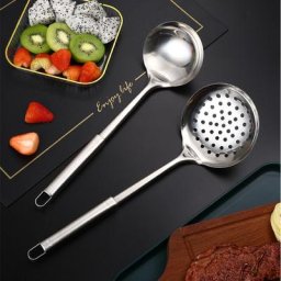 Grande cuillère à soupe en acier inoxydable 304 passoire à pâtes louche Ramen écumoire à huile