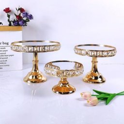 Présentoir à Gâteaux de Mariage Or et Argent Plateau Forgé Décoration de ixà Domicile Thé de