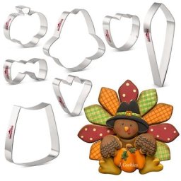 KENIAO-Ensemble d'emporte-pièces en acier inoxydable pour Thanksgiving puzzle de dinde moule de