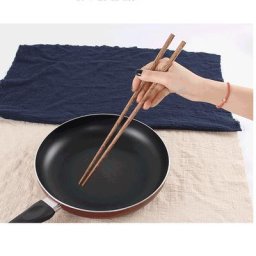 Baguettes en bois écologiques super longues pour cuisiner des nouilles marmite frite bâtons