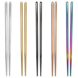 Baguettes portables antidérapantes en acier inoxydable Protection de l'environnement bâtonnets