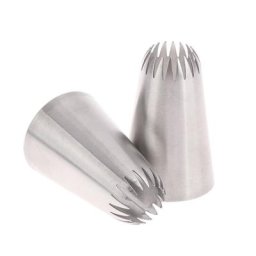 Buse de glaçage en acier inoxydable 18 étoiles ouvertes pointes de décoration de gâteaux outils