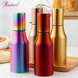 Omicrophone anti-fuite en acier inoxydable pot à épices portable bouteille d'huile de soja aissce