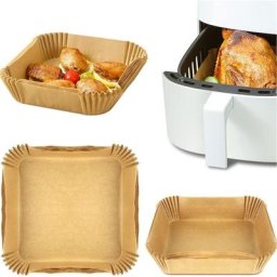 Papiers de cuisson carrés jetables pour friteuse à Air papiers résistants à l'eau et à l'huile pour