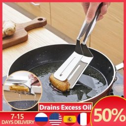 Pelle à frire multifonctionnelle en acier inoxydable pince à steak pince à barbecue pancake