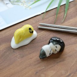 Porte-baguettes en céramique dessin animé œuf poché fourchette cuillère T1 bricolage