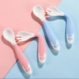 Ensemble cuillère et fourchette pliables pour bébé de 0 à 3 ans couverts d'apprentissage