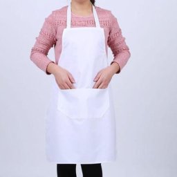 Tablier de cuisine en coton imperméable pour femme chasuble personnalisé blanc salle blanche