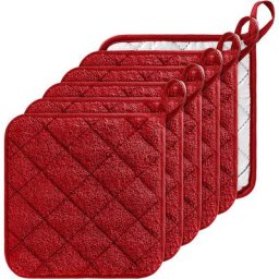 Porte-Pot en coton antidérapant résistant à la chaleur 6 pièces coussin de cuisine cuisson