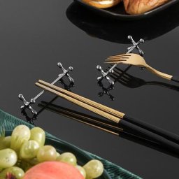 Porte-baguettes en métal en forme de prunier 1 pièce support de baguettes en acier inoxydable