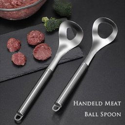 Cuillère à boulettes de viande antiarina en acier inoxydable outil exécutif avec trou de fuite