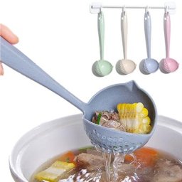 Cuillère à soupe Louche Cuillères en silicone Cuillère à long manche Passoire de cuisson