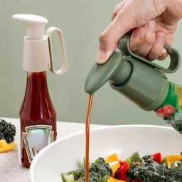 Pompe distributrice universelle à joint étanche 1 ensemble avec poignée Sauce tomate ABS presse