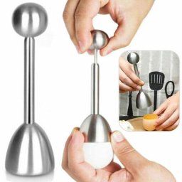 Coupe-œufs à la coque en acier inoxydable outil de cuisine gadget accessoires dessus 1/2 pièces