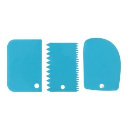 Grattoir à crème Durable 3 à 3 couleurs bord irrégulier des dents outils de cuisson en plastique