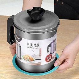 Filtre à huile de cuisson en acier inoxydable grande capacité séparateur d'huile stockage outils