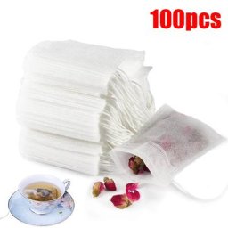 Sachets de thé en tissu non tissé 100x7cm sachets de thé parfumés africains avec ficelle papier