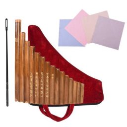 Flûte De casserole en bambou naturel 15 tuyaux Instrument à vent clé G Flauta Xiao fait à la