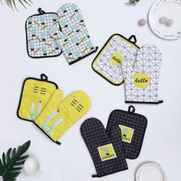 Gants isolants en coton pour micro-ondes mitaines de cuisine coussretours en polymères cuisson