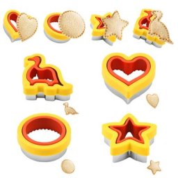 Moule à biscuits en forme d'étoile et de cœur de dinosaure emporte-pièce en acier inoxydable pour