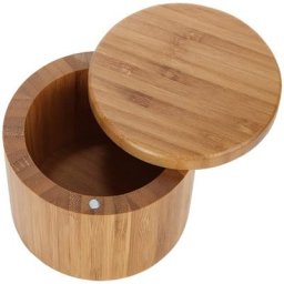 E56C Bambou Assaisonnements Boîte avec Couvercle D'épice de Poivre Caves Sel Sucre Conteneur De