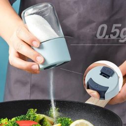 Bouteille de Contrôle du Sel de 0.5g Distributeur de Sel de Type Poussoir Sucre Précieux Shaker