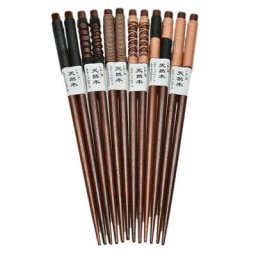 Baguettes durables en bois 1 paire 6 styles cuisine japonaise ustensiles cadeau