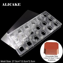 Moules à chocolat 3D en Polycarbonate à aimant forme de Fondant tablette plateau professionnel