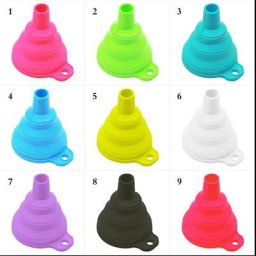 Entonnoir Pliable en Silicone Portable pour Trémie de Carburant Bière Huile Accessoires de