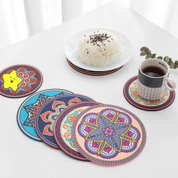 Coussinets de marmite en silicone pour la cuisine rond TriSALE pour table à manger maniques de