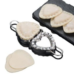 Presse à pâte en acier inoxydable en forme de cœur raviolis à tarte couteau à rouleau cuillère à
