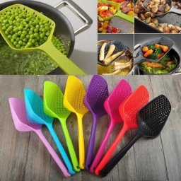 Pelles de cuisine créatives passoire alimentaire cuillère en nylon gadgets de vidange grande