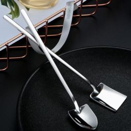 Cuillère à café pour crème glacée en acier inoxydable cuillères à thé en forme de pelle 2 Options