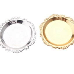 Dessous de verre rond pour café et thé Pat polymères argent doré mignon mini poêle à gâteau