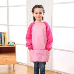 Tablier en polyester pour enfants blouse à manches longues outil de cuisine peinture dessin M