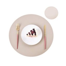 Inyahome – sets de table ronds en cuir grands sets de table en Faux PU et petits sous-verres à café