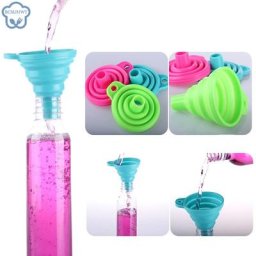 Entonnoirs pliants en Silicone outils de cuisine accessoire de cuisine entonnoir pliable Mini